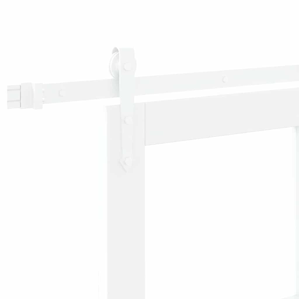 Klizna vrata Bijelo 93 x 232 cm Masivna borovina i staklo