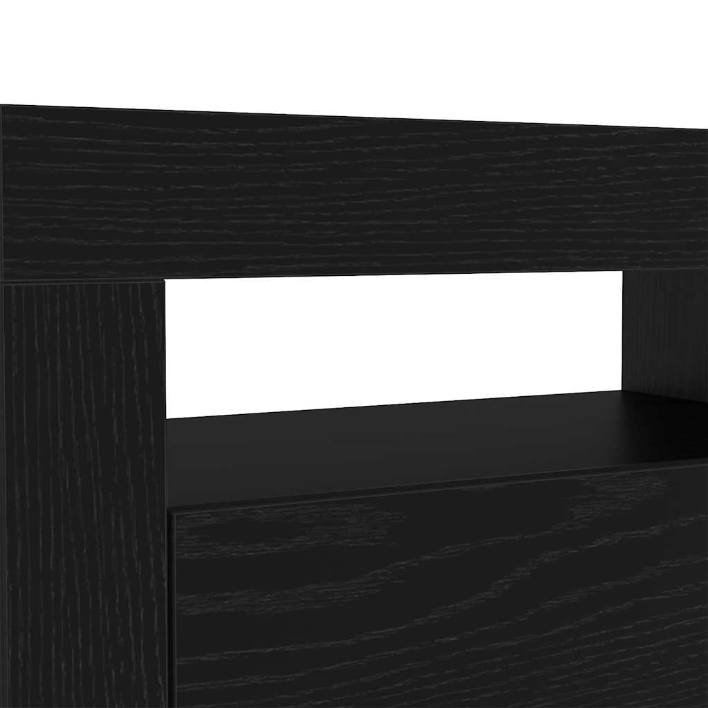 TV ormar 2 pcs Crni hrast 240 x 35 x 40 cm Konstruirano drvo