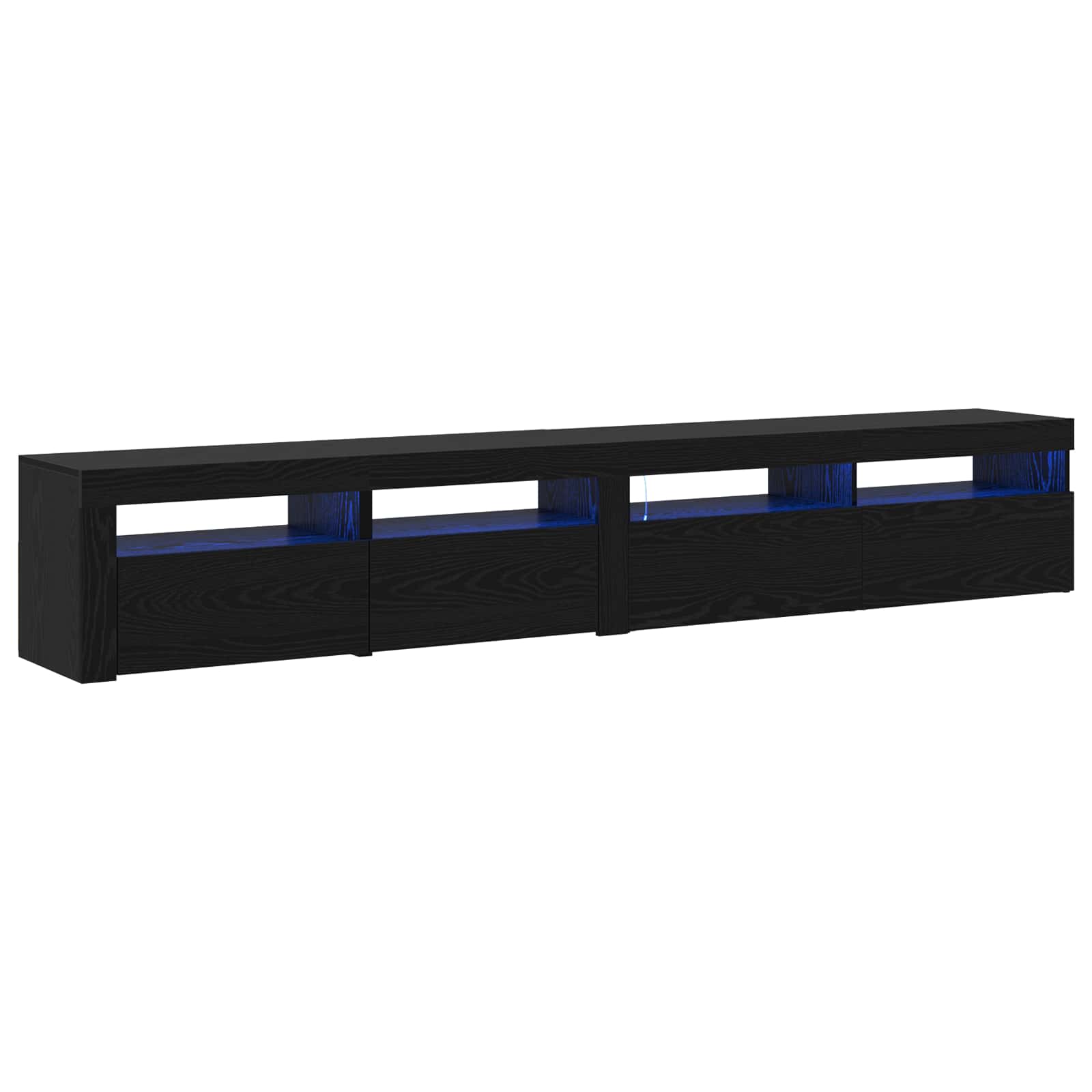 TV ormar 2 pcs Crni hrast 240 x 35 x 40 cm Konstruirano drvo