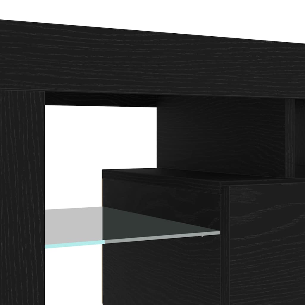 TV ormar 3 pcs Crni hrast 260 x 37 x 40 cm Konstruirano drvo