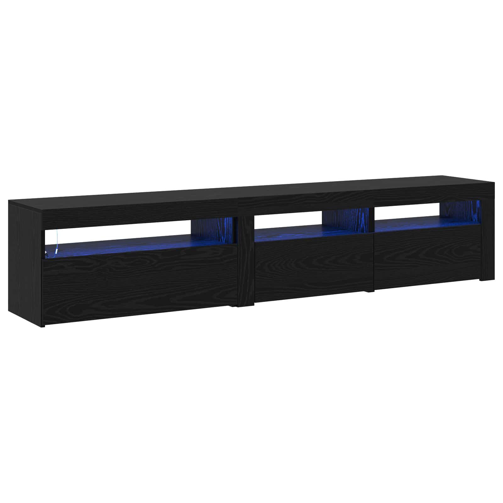 TV ormar 2 pcs Crni hrast 195 x 35 x 40 cm Konstruirano drvo