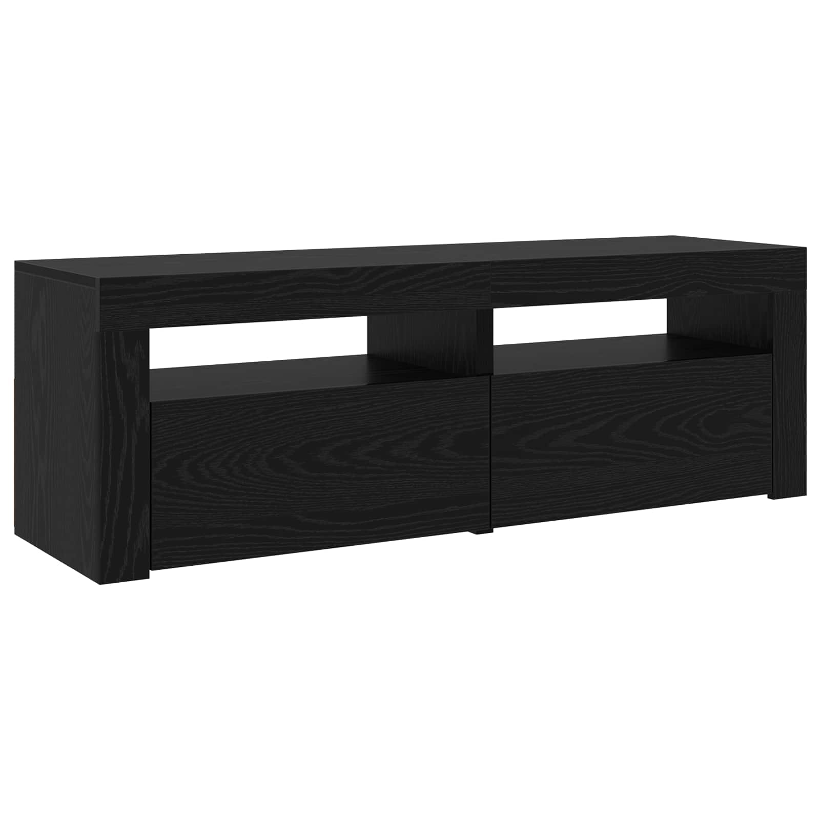 TV ormar 2 pcs Crni hrast 195 x 35 x 40 cm Konstruirano drvo