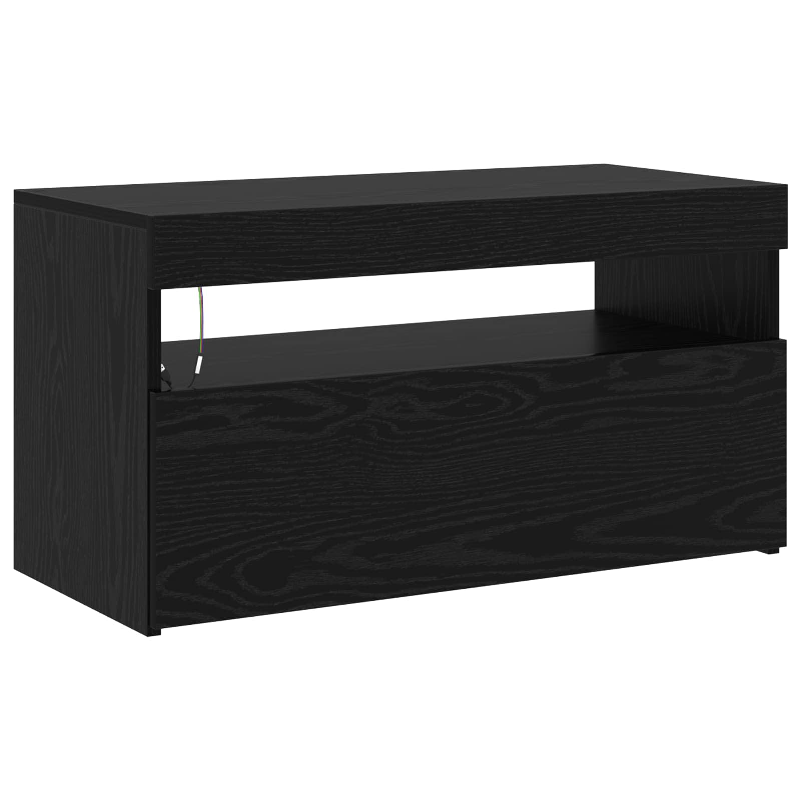 TV ormar 2 pcs Crni hrast 195 x 35 x 40 cm Konstruirano drvo