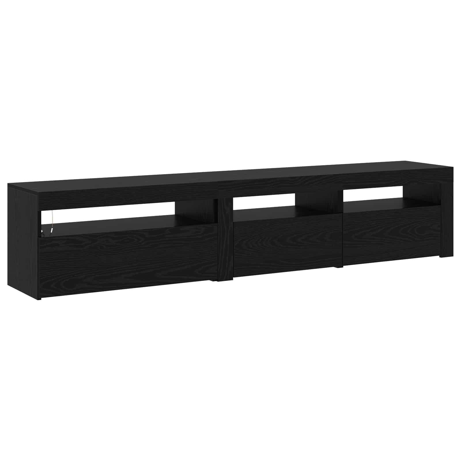 TV ormar 2 pcs Crni hrast 195 x 35 x 40 cm Konstruirano drvo