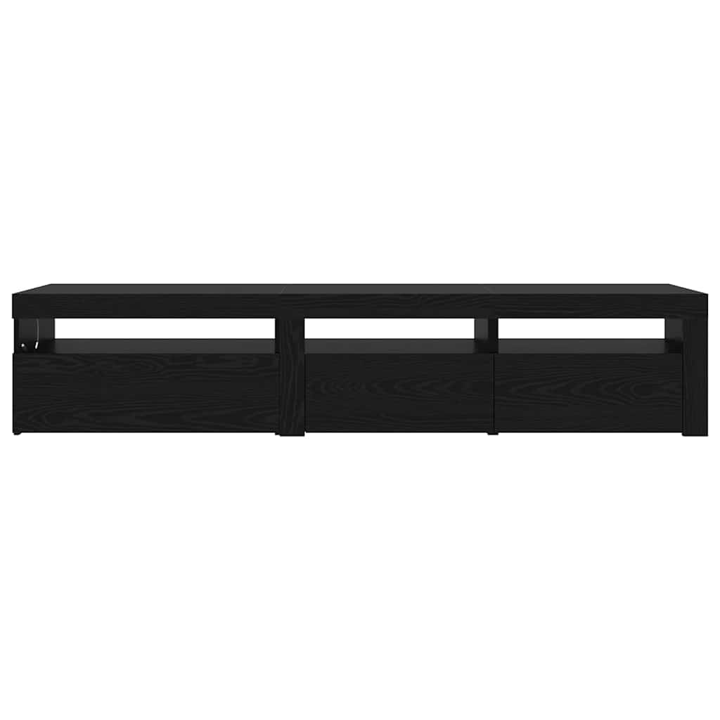TV ormar 2 pcs Crni hrast 195 x 35 x 40 cm Konstruirano drvo