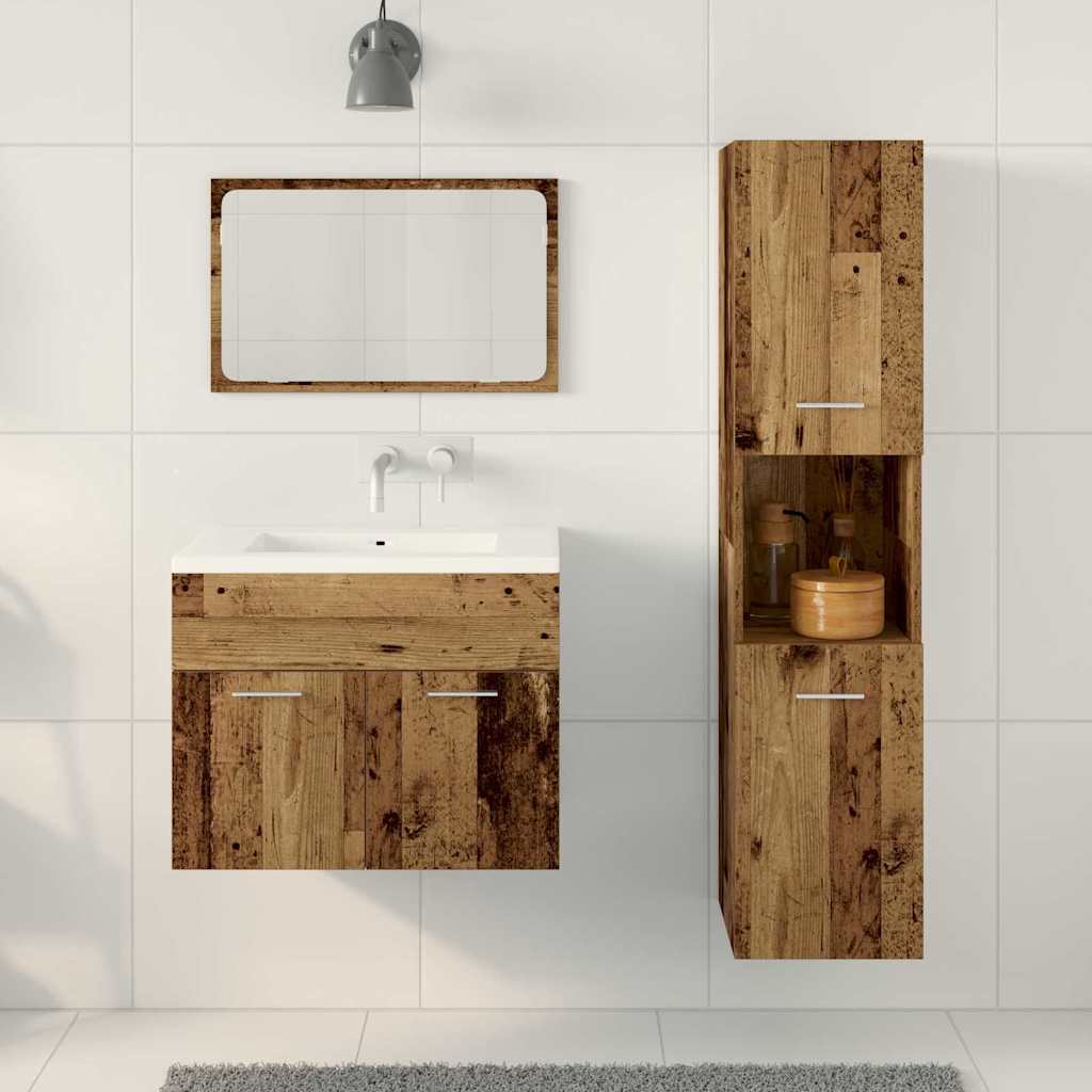 Set namještaja za kupaonicu 3 pcs Staro drvo Konstruirano drvo