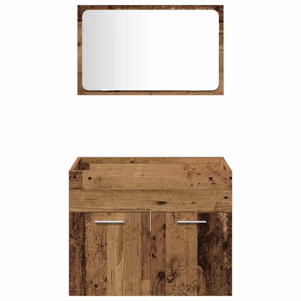 Set namještaja za kupaonicu 3 pcs Staro drvo Konstruirano drvo