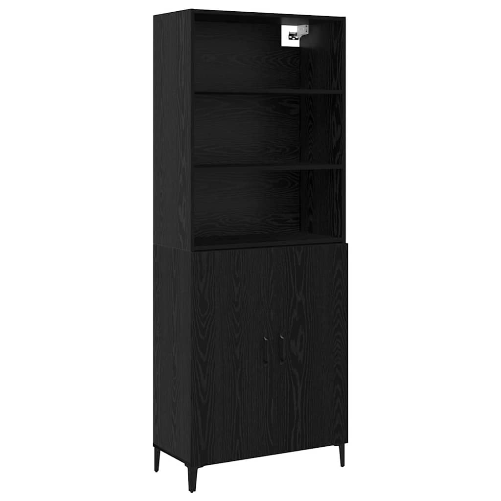 Highboard Crni hrast 69,5 x 32,5 x 180 cm Konstruirano drvo