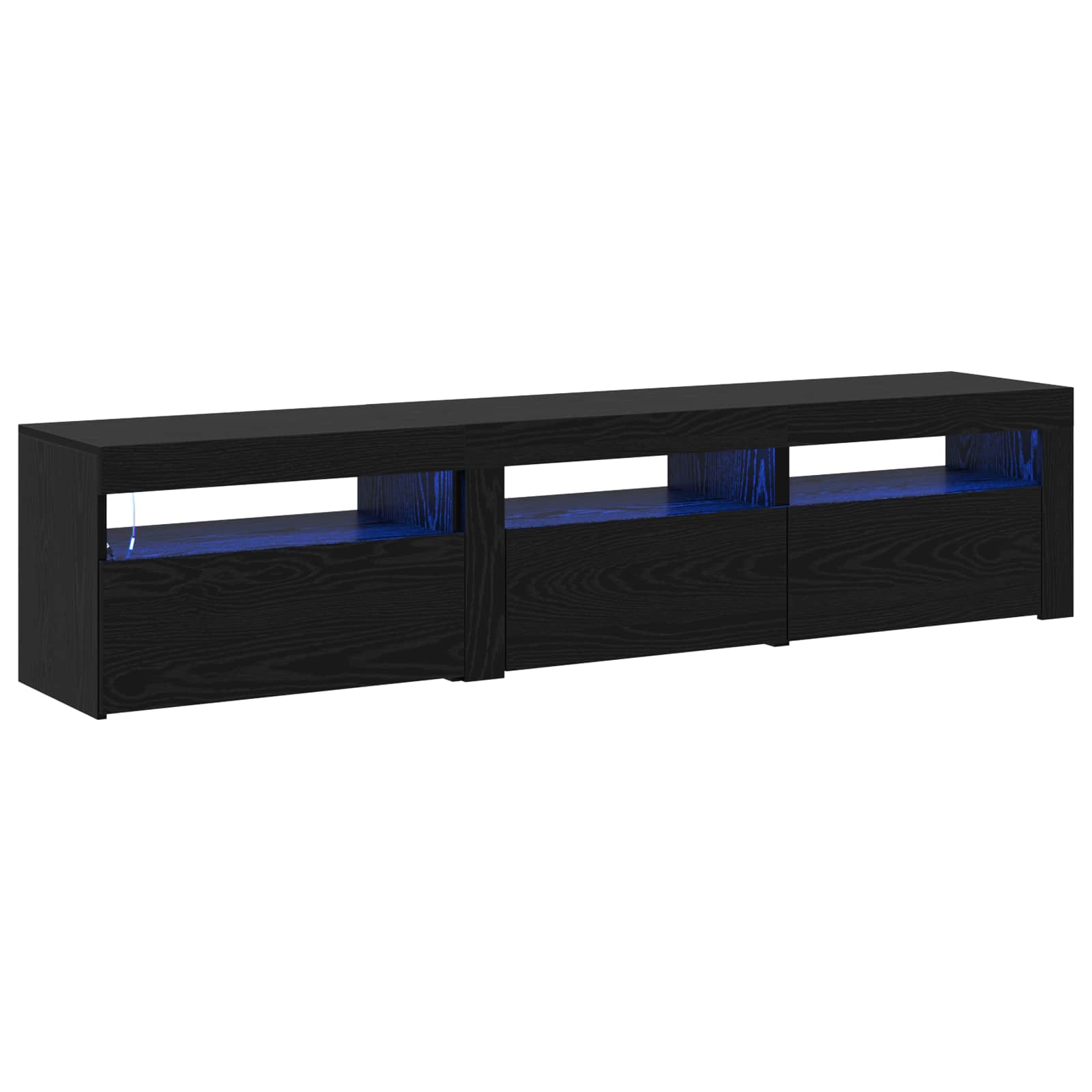 TV ormar 2 pcs Crni hrast 180 x 35 x 40 cm Konstruirano drvo