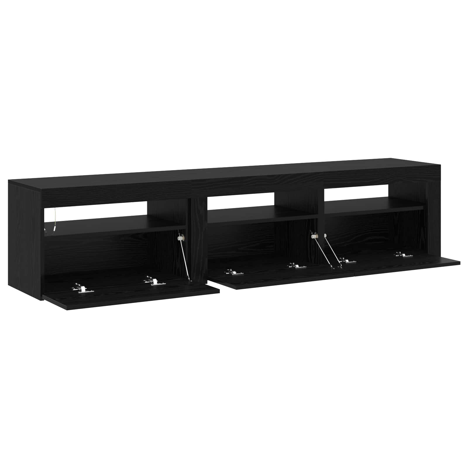 TV ormar 2 pcs Crni hrast 180 x 35 x 40 cm Konstruirano drvo
