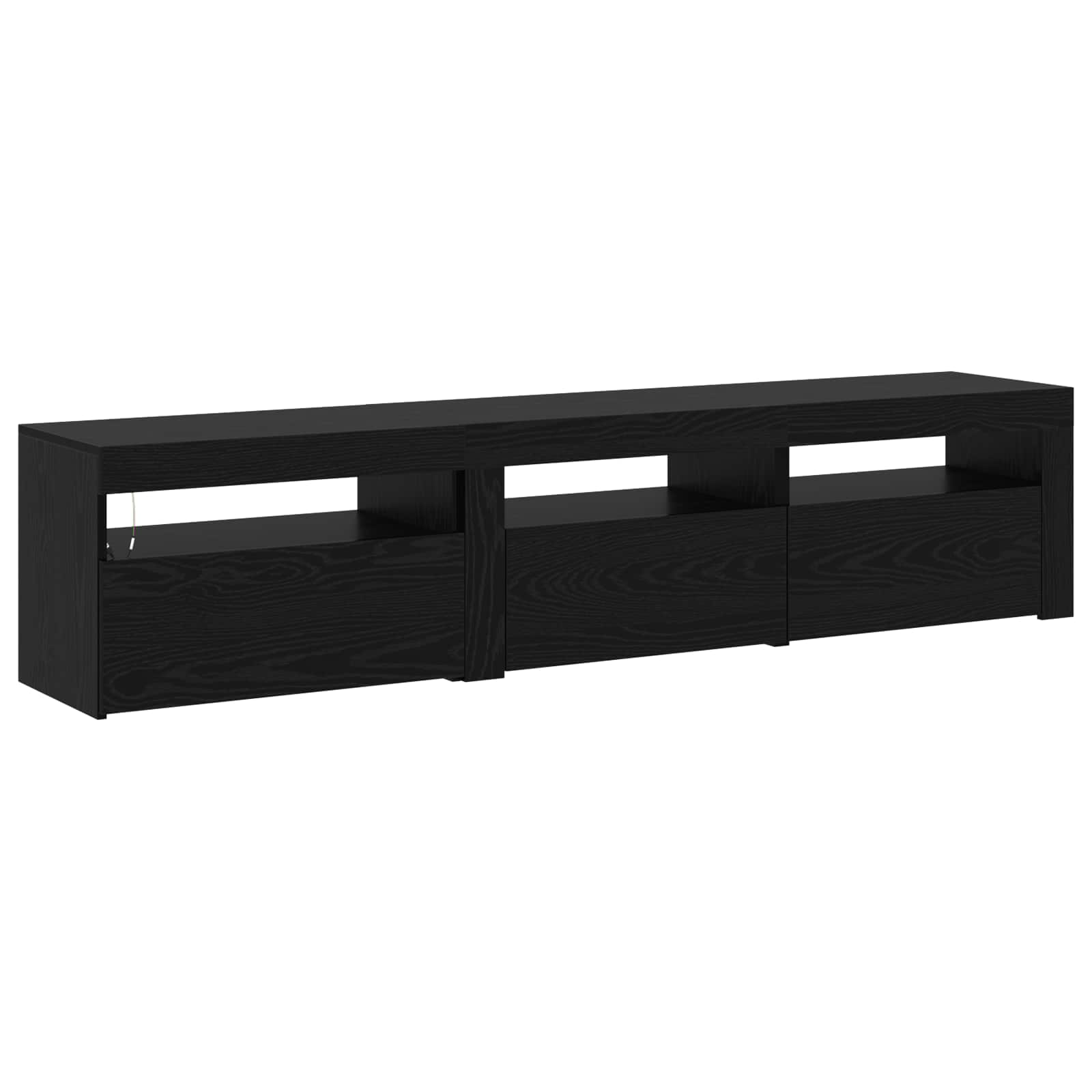 TV ormar 2 pcs Crni hrast 180 x 35 x 40 cm Konstruirano drvo