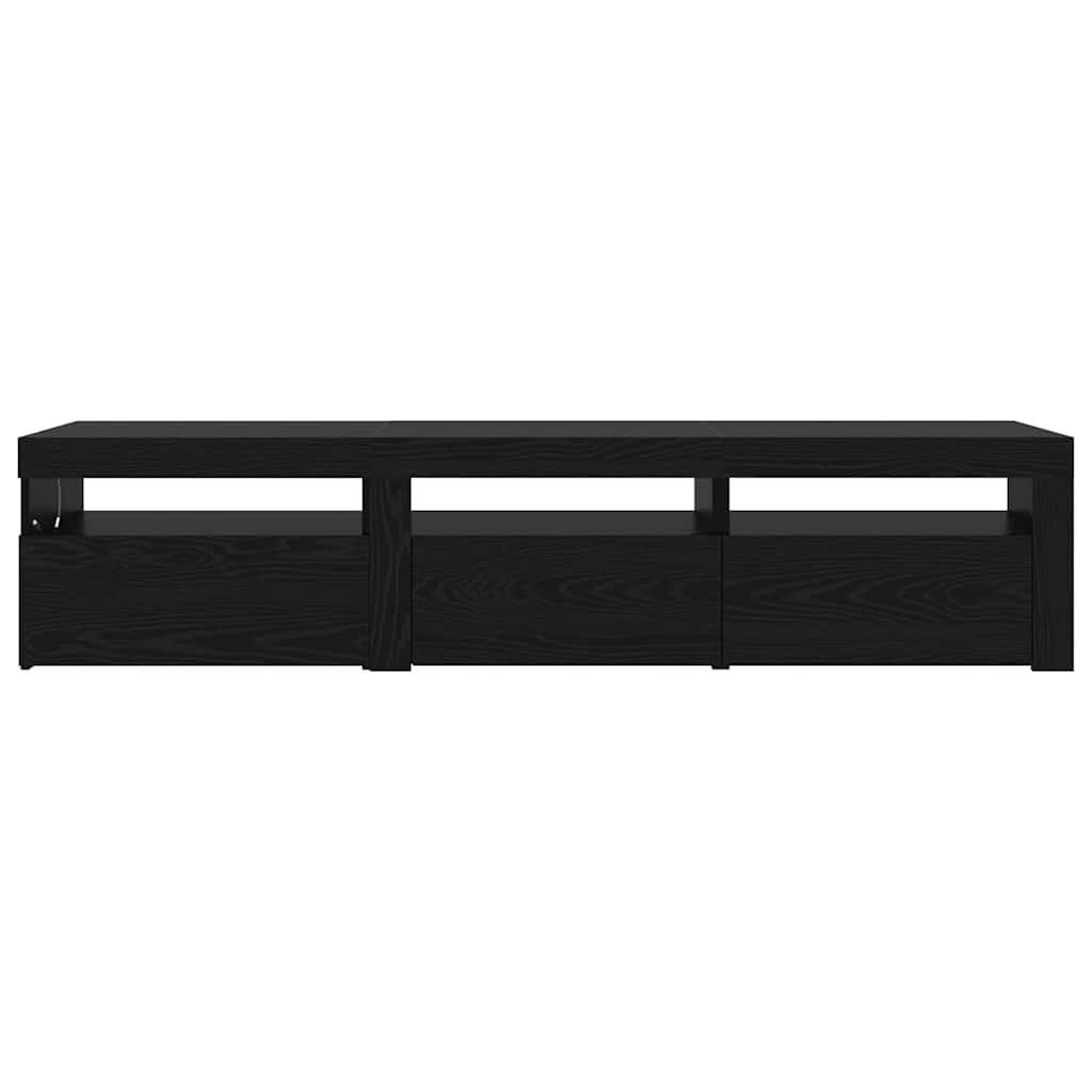 TV ormar 2 pcs Crni hrast 180 x 35 x 40 cm Konstruirano drvo