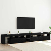 TV ormar 2 pcs Crni hrast 260 x 37 x 40 cm Konstruirano drvo