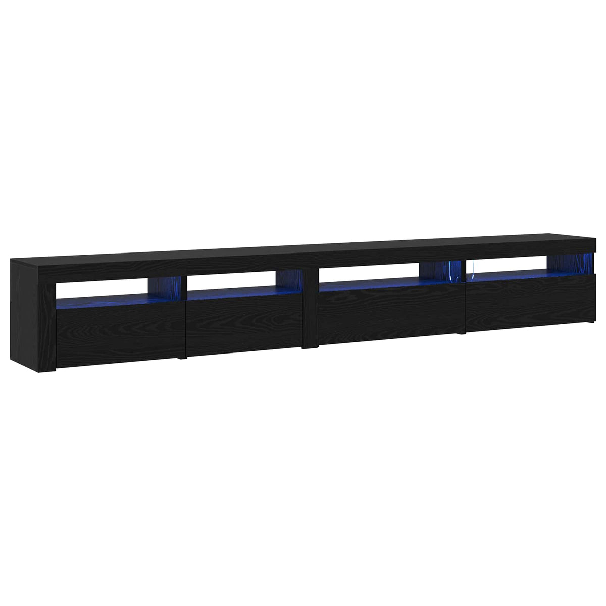 Set TV komoda S LED lampica 3 pcs Crni hrast 270 x 35 x 40 cm