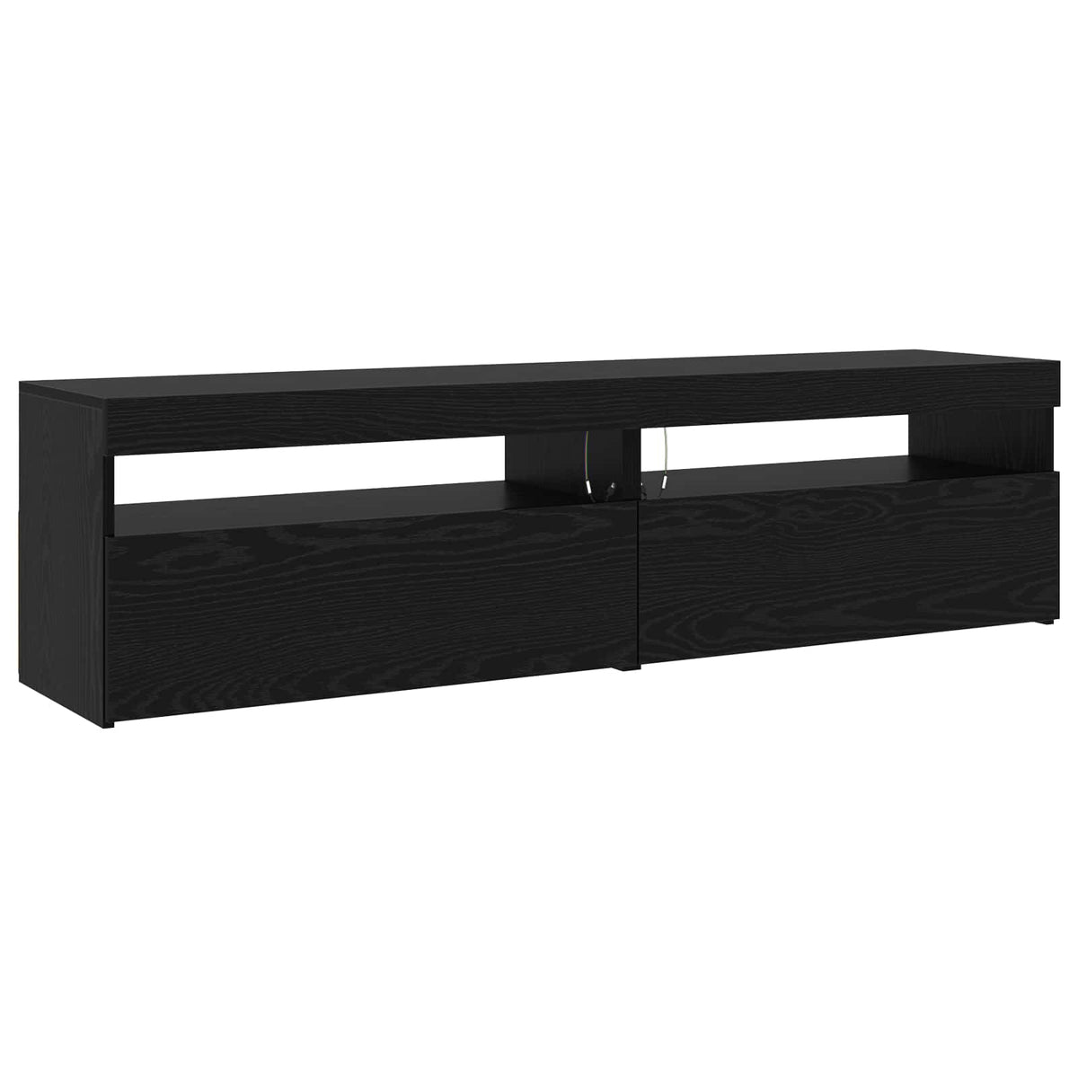 Set TV komoda S LED lampica 3 pcs Crni hrast 270 x 35 x 40 cm