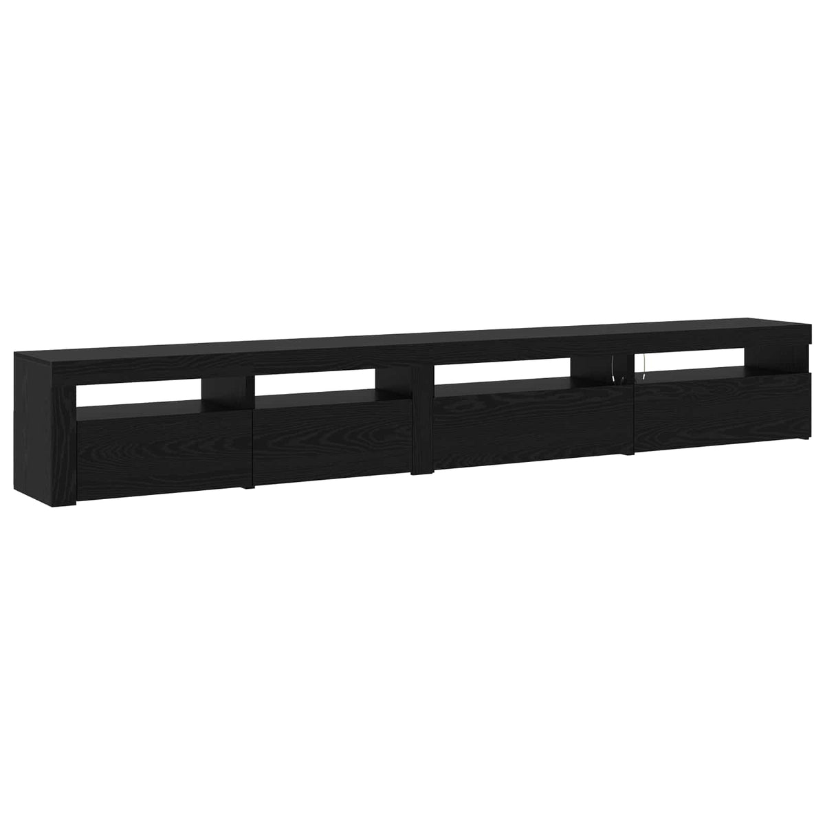 Set TV komoda S LED lampica 3 pcs Crni hrast 270 x 35 x 40 cm