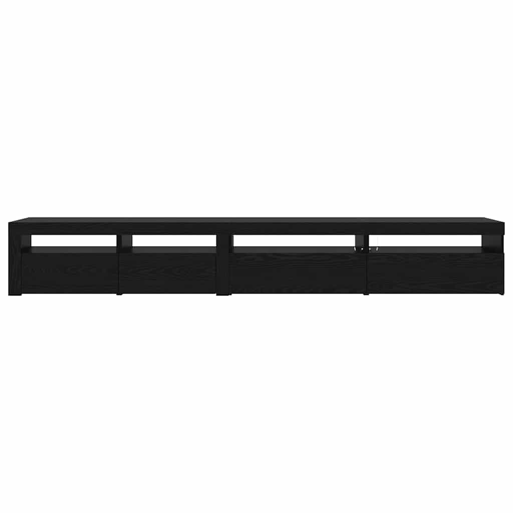 Set TV komoda S LED lampica 3 pcs Crni hrast 270 x 35 x 40 cm