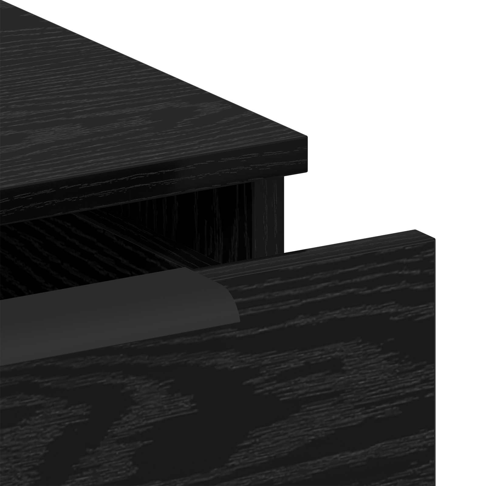 Stol s ladicama Crni hrast 133 x 50 x 75 cm Konstruirano drvo