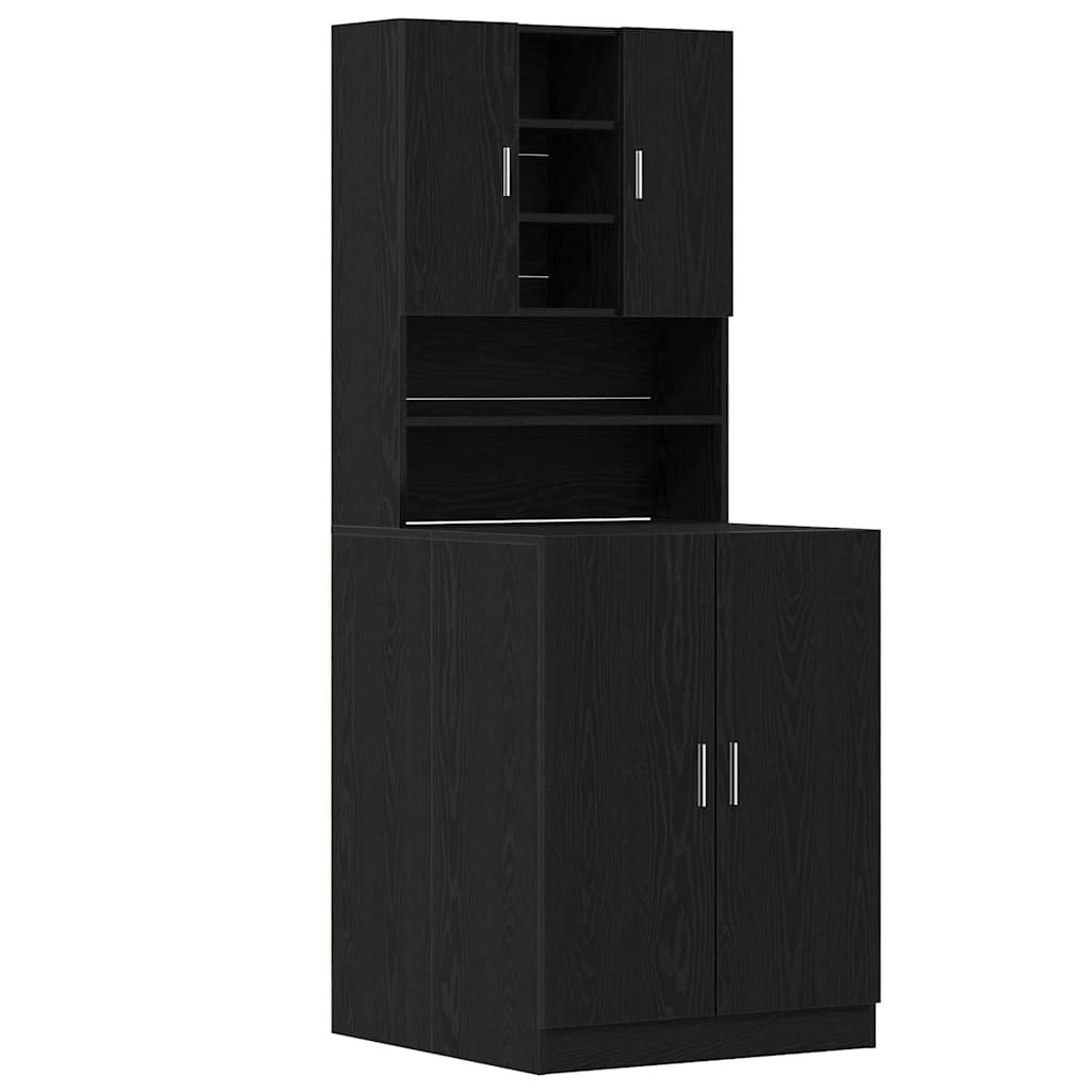 Ormar za perilicu rublja 2 pcs Crni hrast