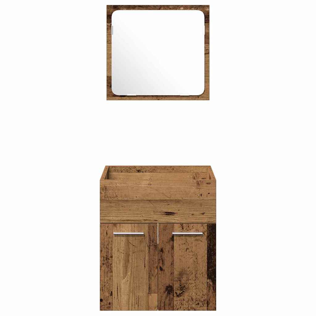 Set namještaja za kupaonicu 3 kom. Staro drvo 41 x 38,5 x 46 cm