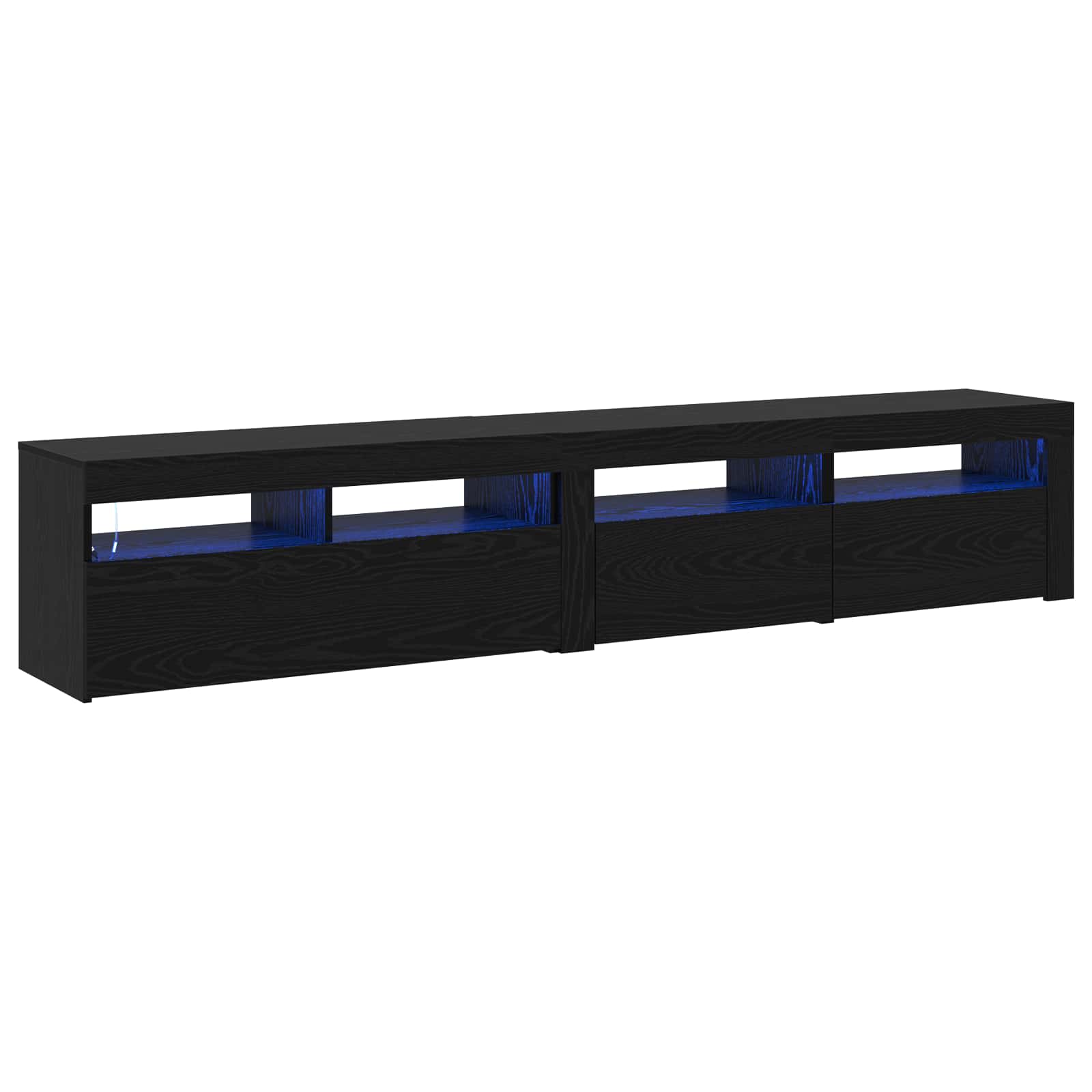 TV ormar 2 pcs Crni hrast 210 x 35 x 40 cm Konstruirano drvo