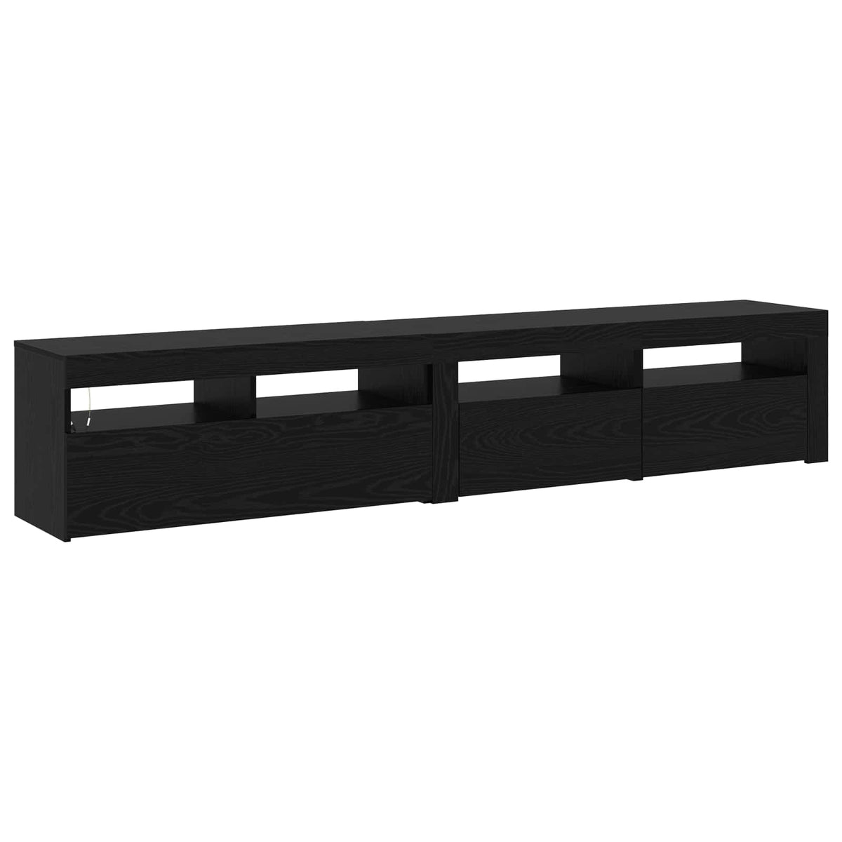 TV ormar 2 pcs Crni hrast 210 x 35 x 40 cm Konstruirano drvo