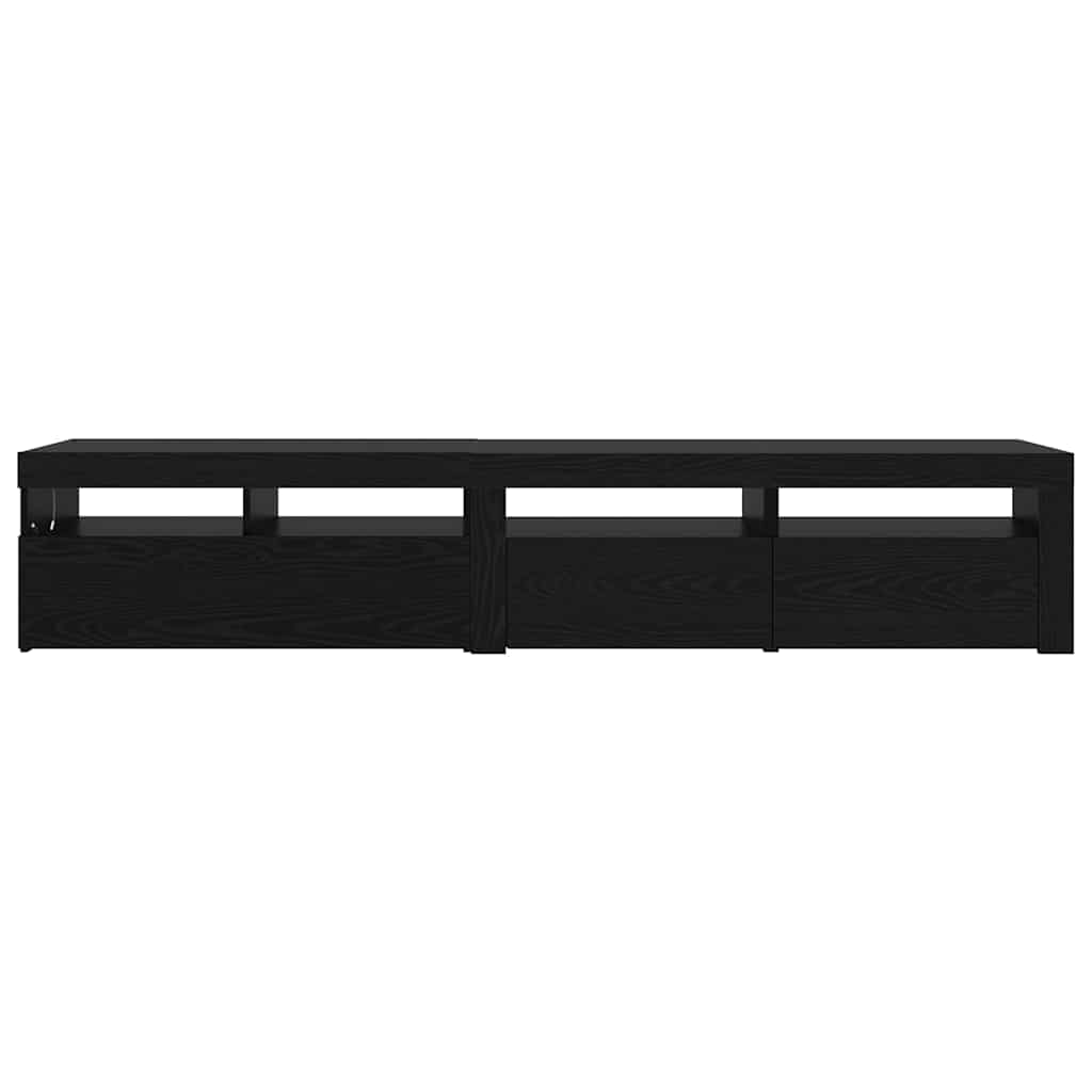 TV ormar 2 pcs Crni hrast 210 x 35 x 40 cm Konstruirano drvo