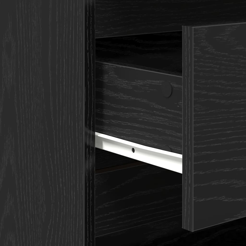Kreveta s ladicama 2 pcs Crna 70 x 41 x 75 cm Konstruirano drvo