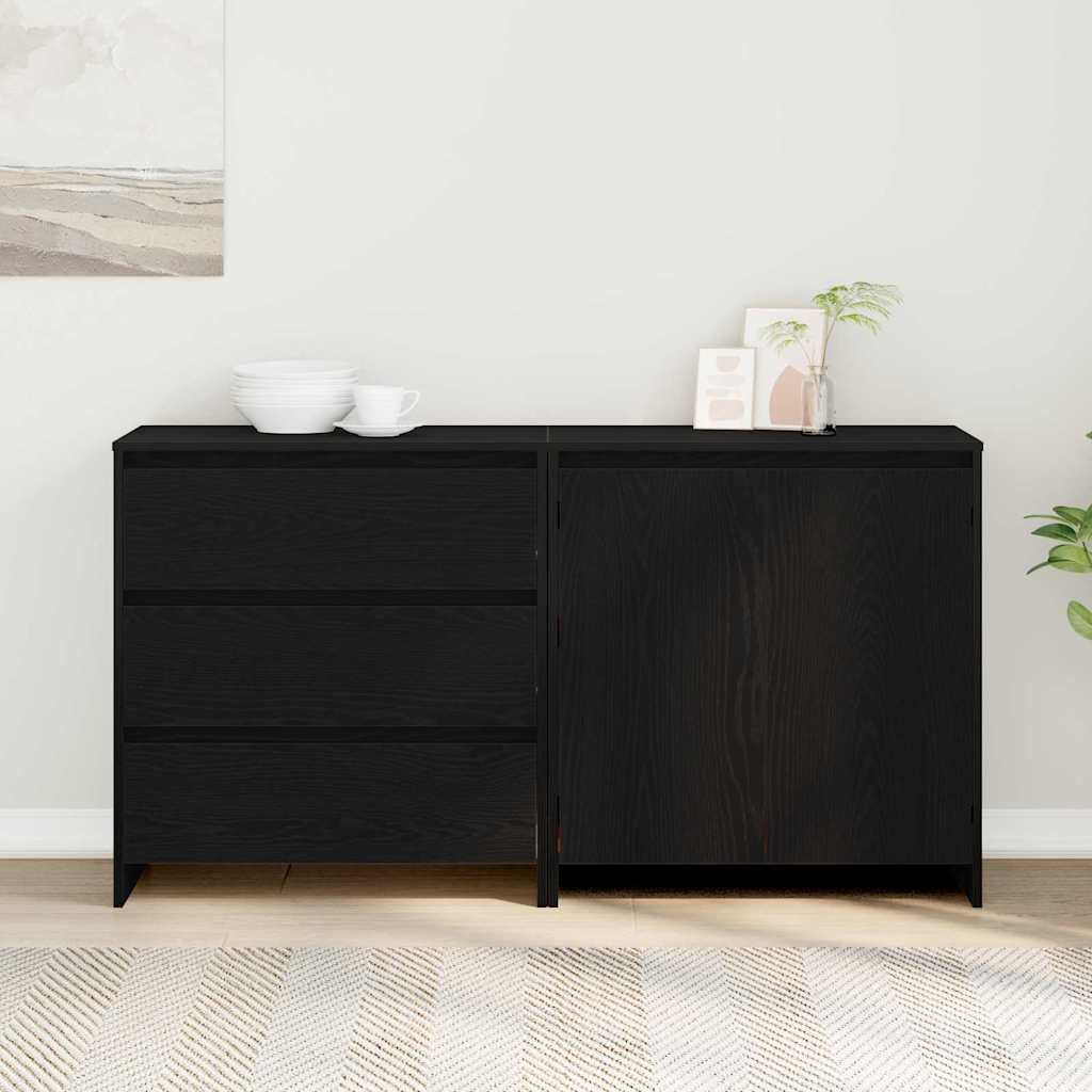 Kreveta s ladicama 2 pcs Crna 70 x 41 x 75 cm Konstruirano drvo