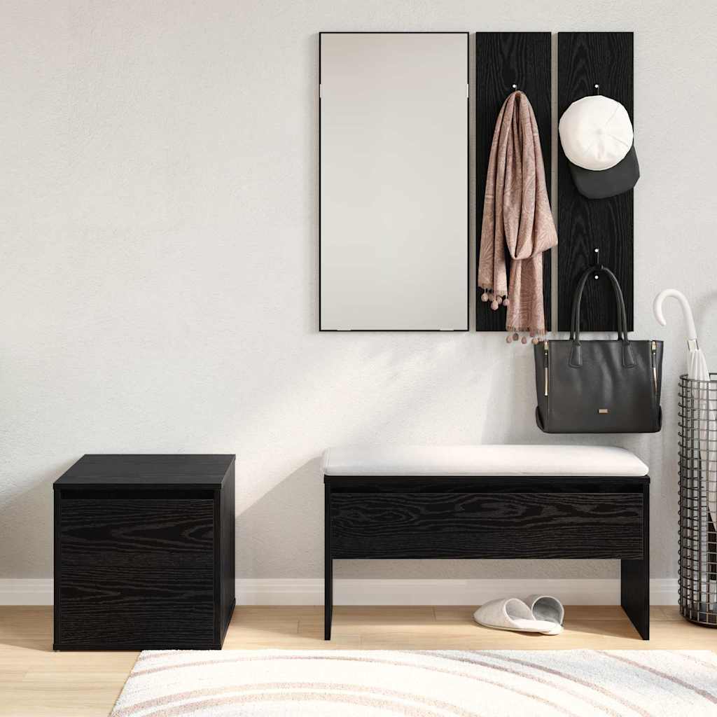 Set namještaja za predsoblje 3 pcs Crni hrast 80 x 31 x 40 cm