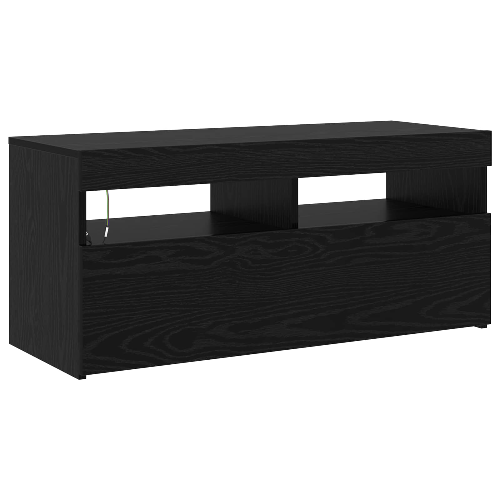 TV ormar 2 pcs Crni hrast 230 x 36,5 x 40 cm Konstruirano drvo