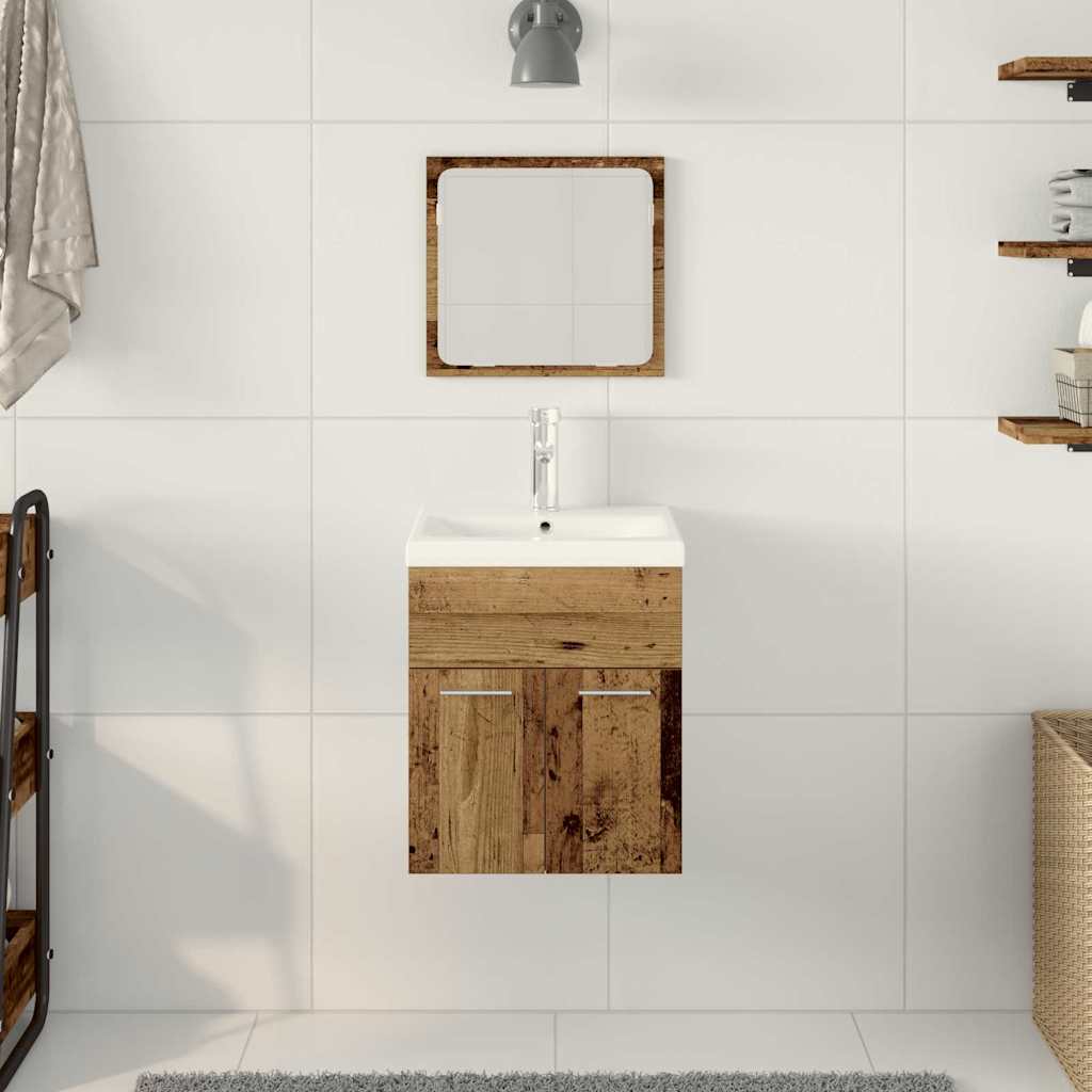 Set namještaja za kupaonicu 3 pcs Staro drvo Konstruirano drvo