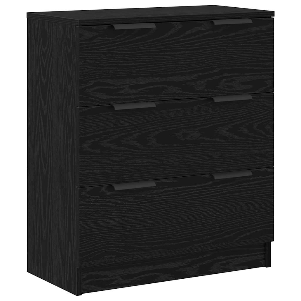 Kreveta s ladicama 3 pcs Crni hrast Konstruirano drvo