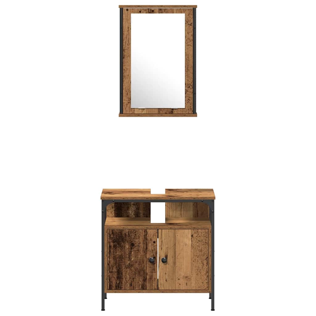 Set namještaja za kupaonicu 3 pcs Smeđa 33 x 33 x 120.5 cm