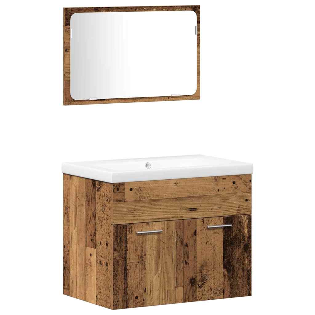 Set za skladištenje Zidne 4 pcs Konstruirano drvo