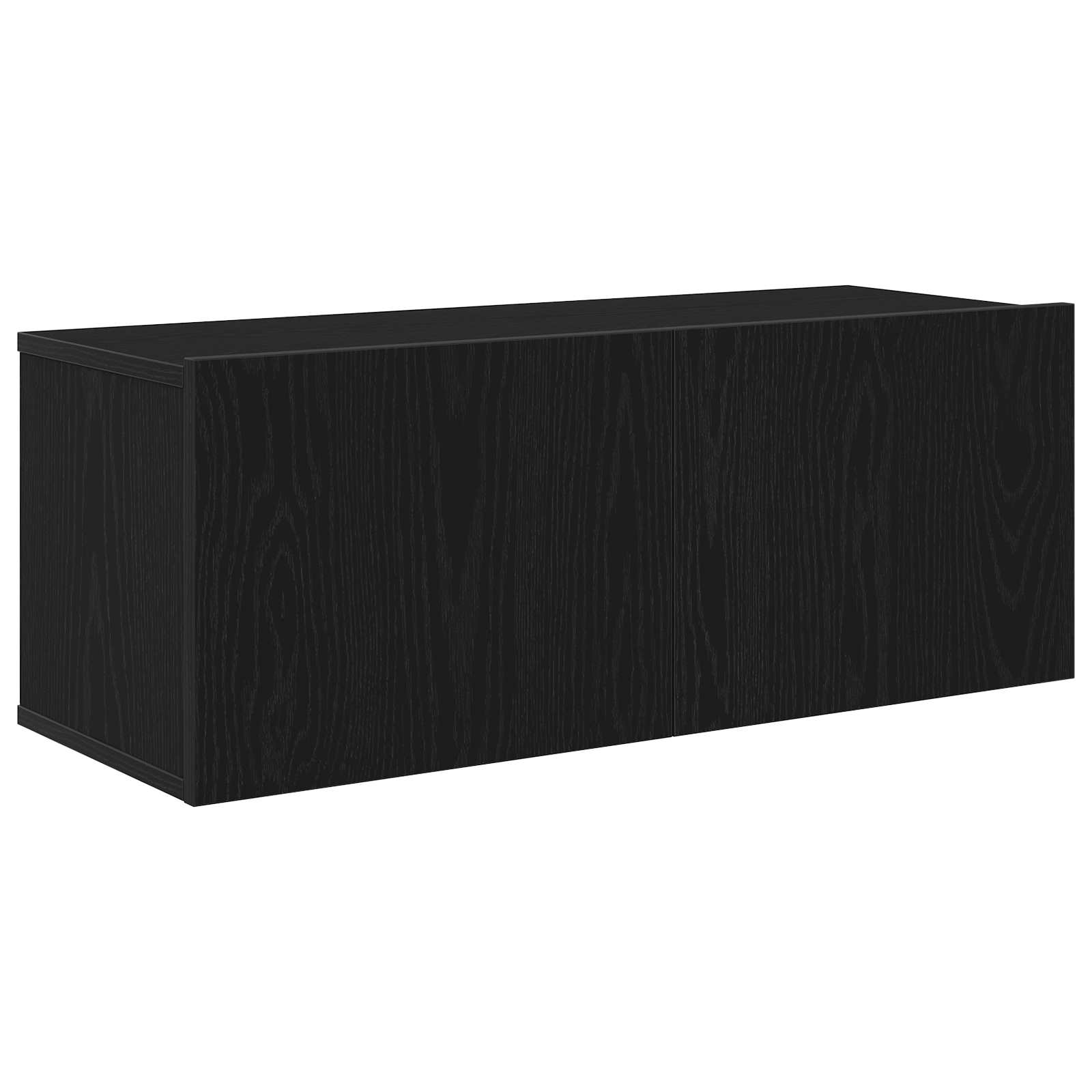 Set TV komoda Zidne 7 pcs Crni hrast 100 x 30 x 30 cm