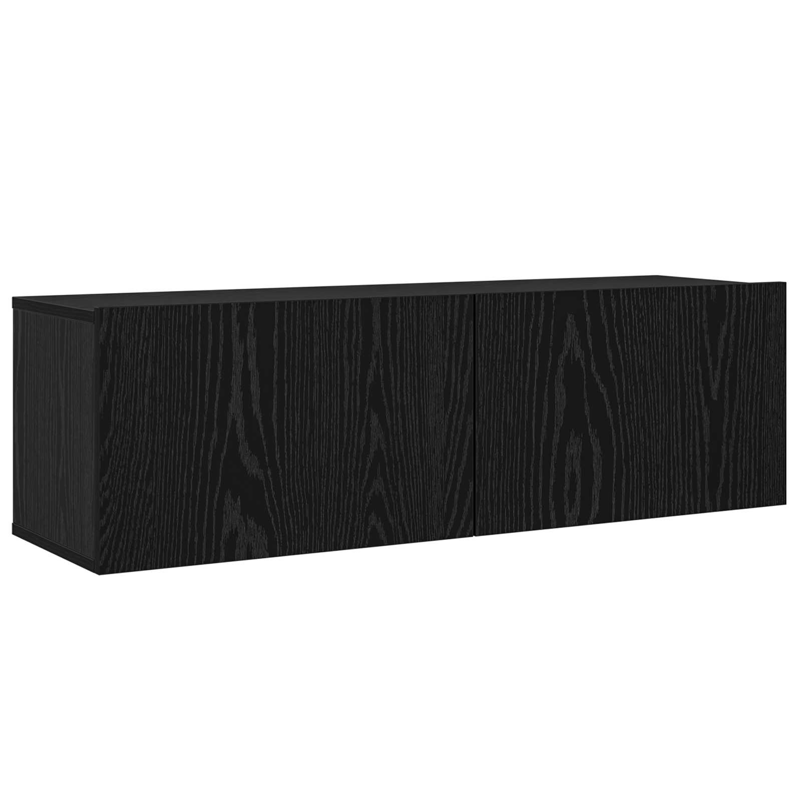 Set TV komoda Zidne 6 pcs Crni hrast 100 x 30 x 30 cm