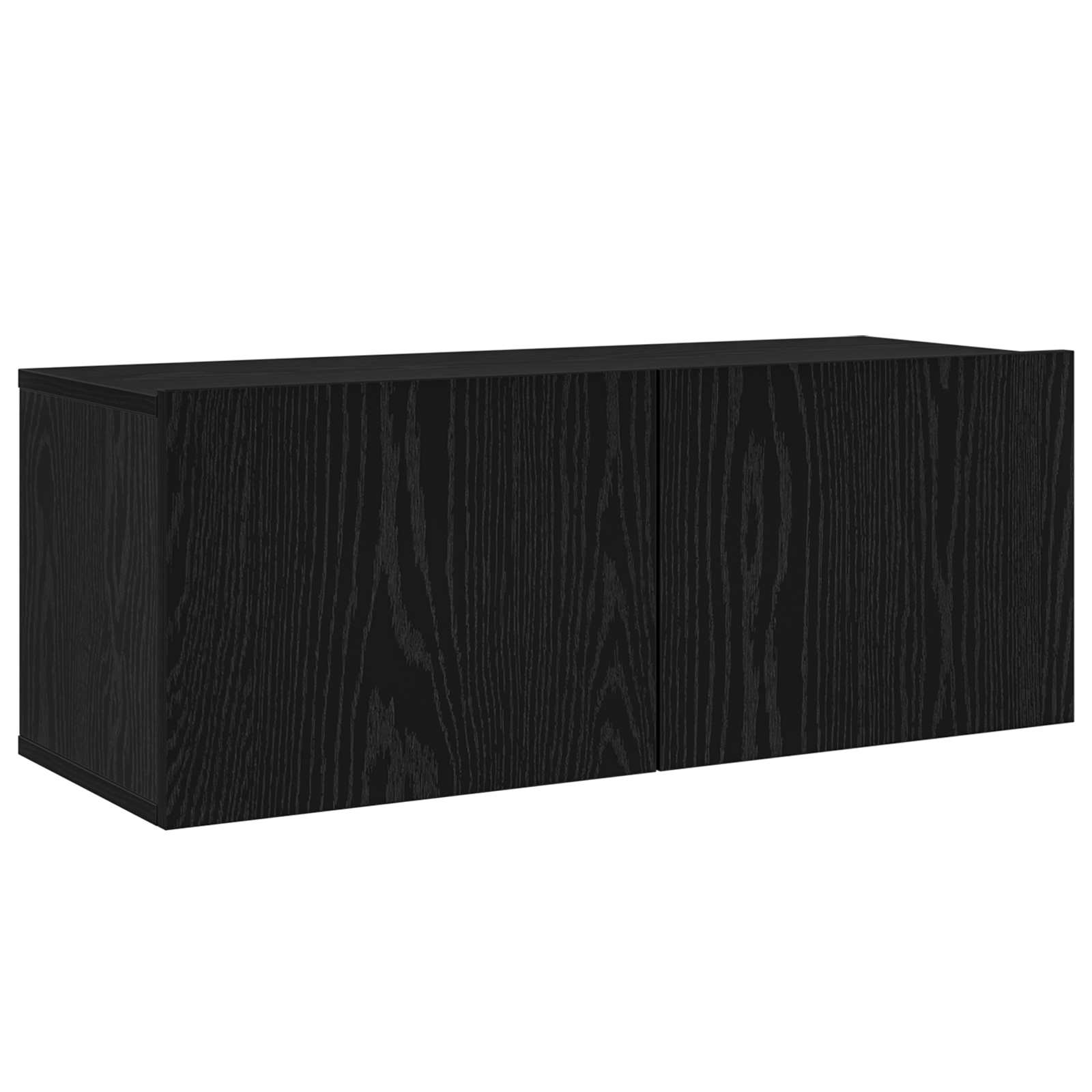 Set TV komoda Zidne 6 pcs Crni hrast 100 x 30 x 30 cm