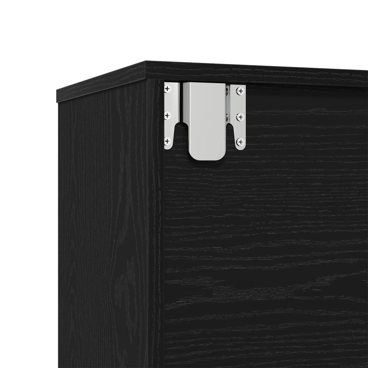 Polica 3 pcs Crni hrast 36 x 30 x 143 cm Konstruirano drvo