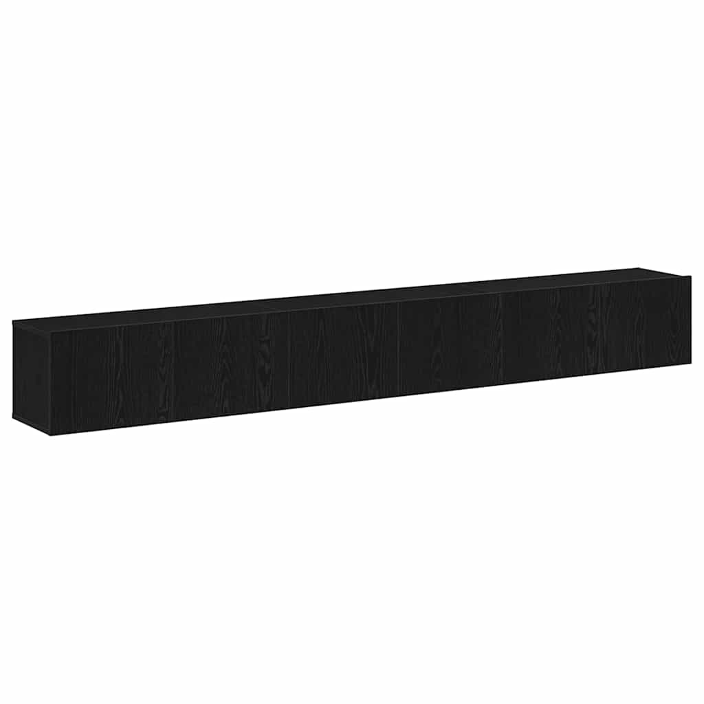 Set TV komoda Zidne 3 pcs Crni hrast 80 x 30 x 30 cm