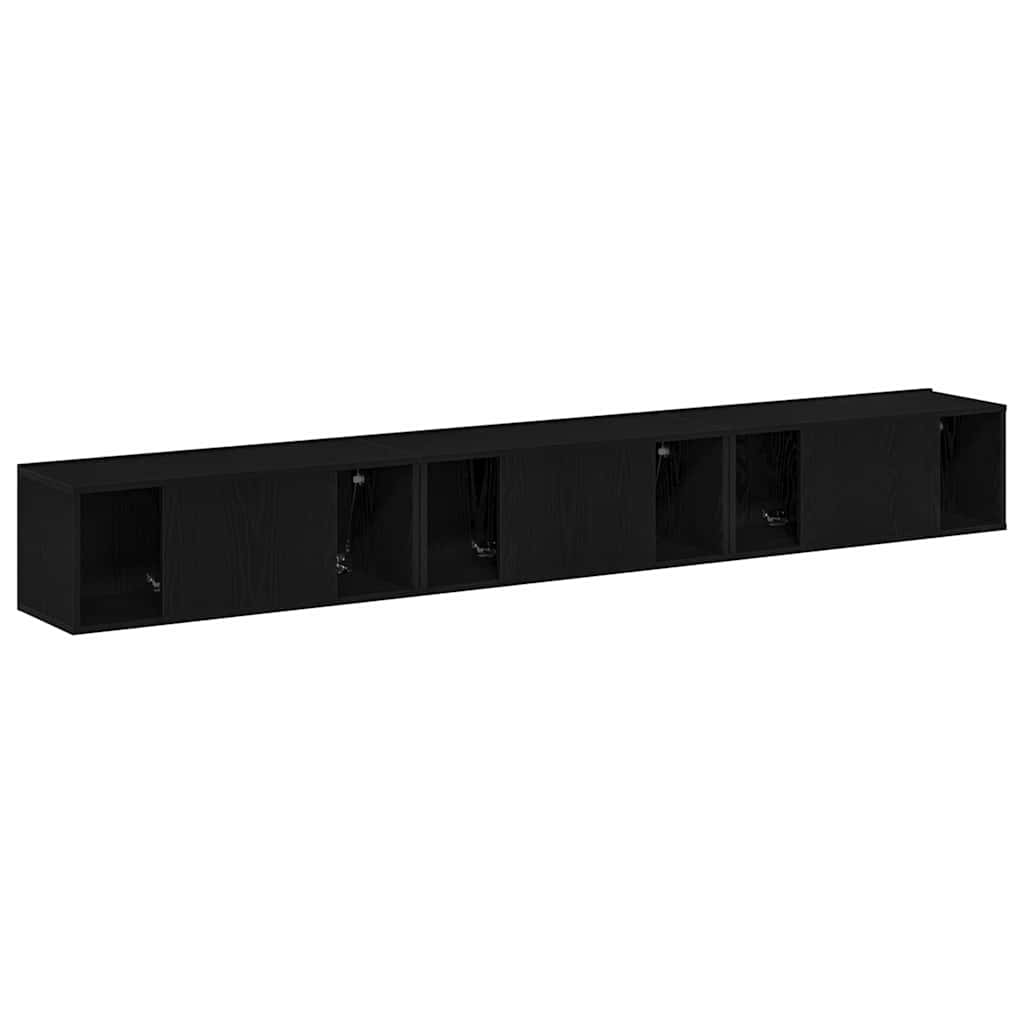 Set TV komoda Zidne 3 pcs Crni hrast 80 x 30 x 30 cm