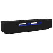 Set TV komoda 2 pcs Crna 200 x 35 x 40 cm Konstruirano drvo