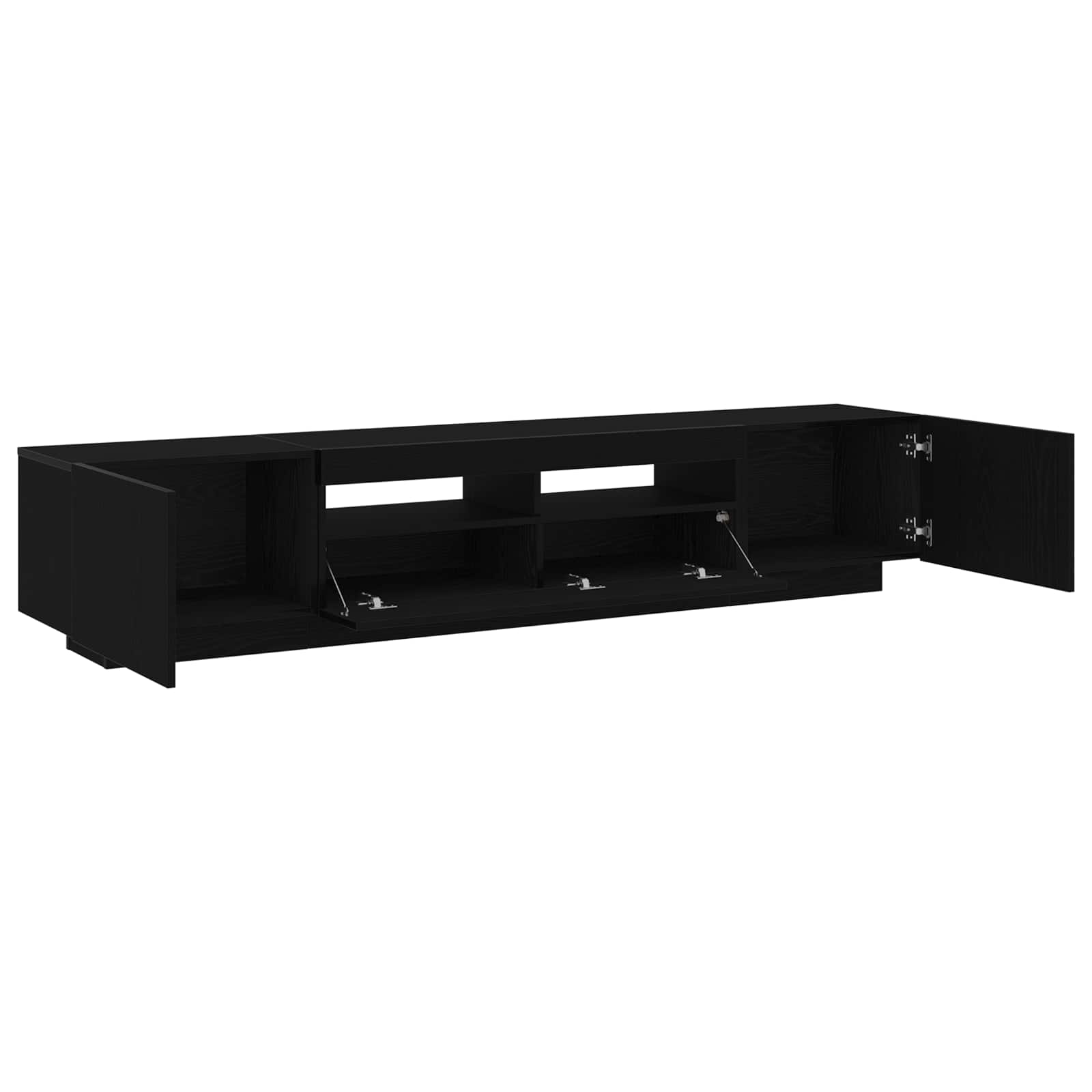 Set TV komoda 2 pcs Crna 200 x 35 x 40 cm Konstruirano drvo