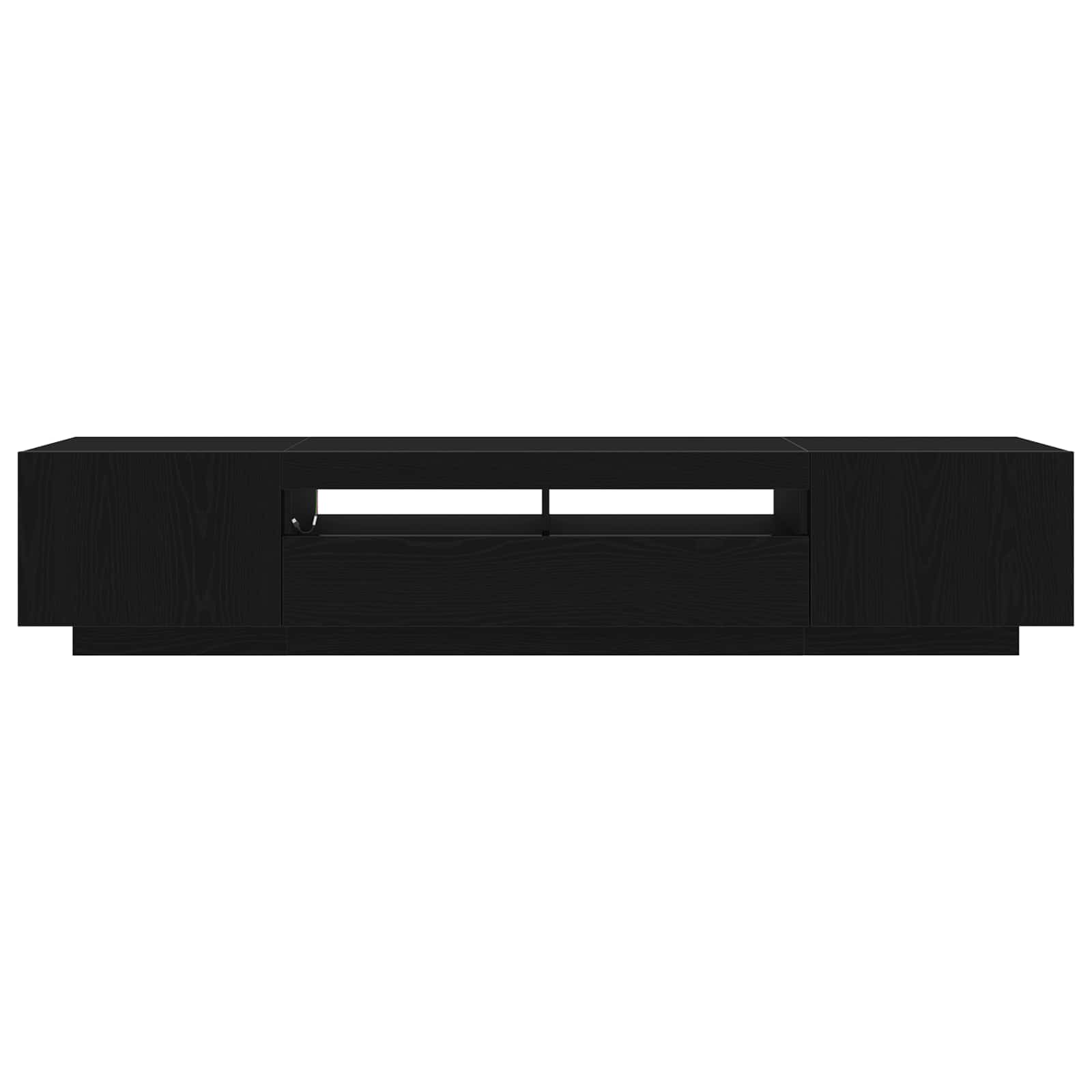 Set TV komoda 2 pcs Crna 200 x 35 x 40 cm Konstruirano drvo
