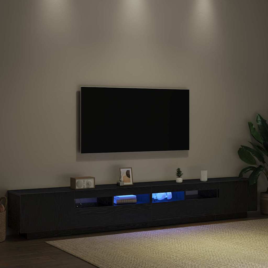 Set TV komoda 3 pcs Crna 260 x 35 x 40 cm Konstruirano drvo
