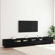 Set TV komoda 3 pcs Crna 300 x 35 x 40 cm Konstruirano drvo