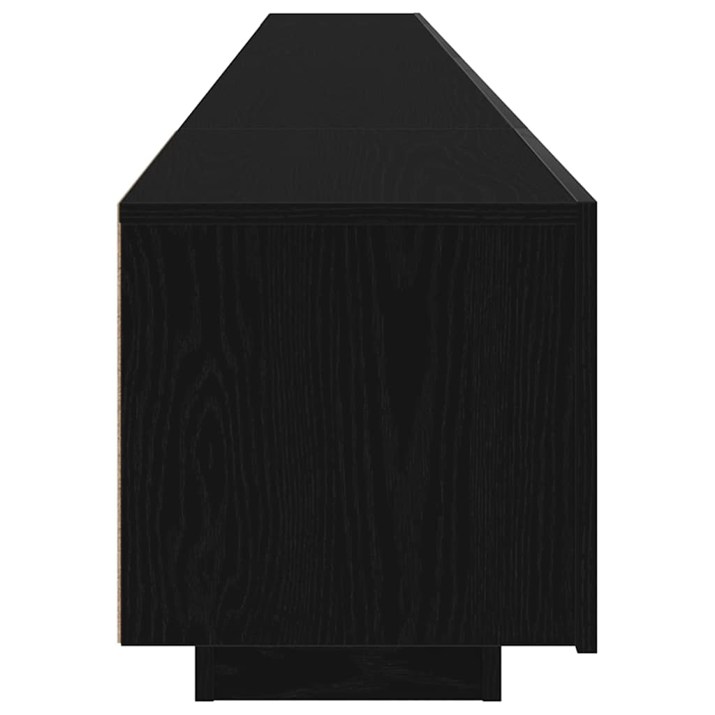 Set TV komoda 3 pcs Crna 300 x 35 x 40 cm Konstruirano drvo