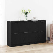 Kreveta 2 pcs Crni hrast 60 x 30 x 70 cm Konstruirano drvo