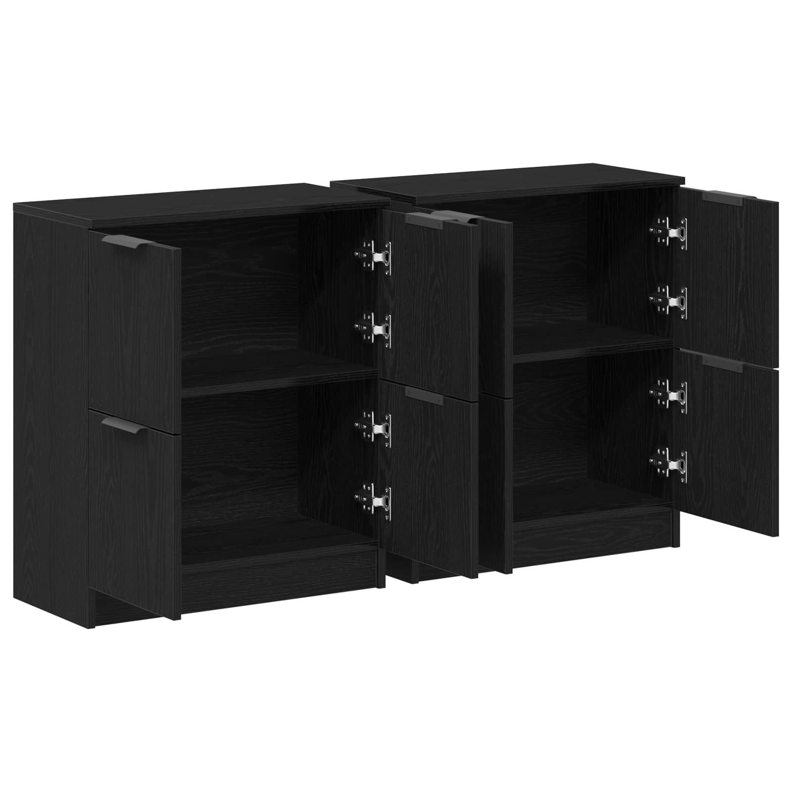 Kreveta 2 pcs Crni hrast 60 x 30 x 70 cm Konstruirano drvo