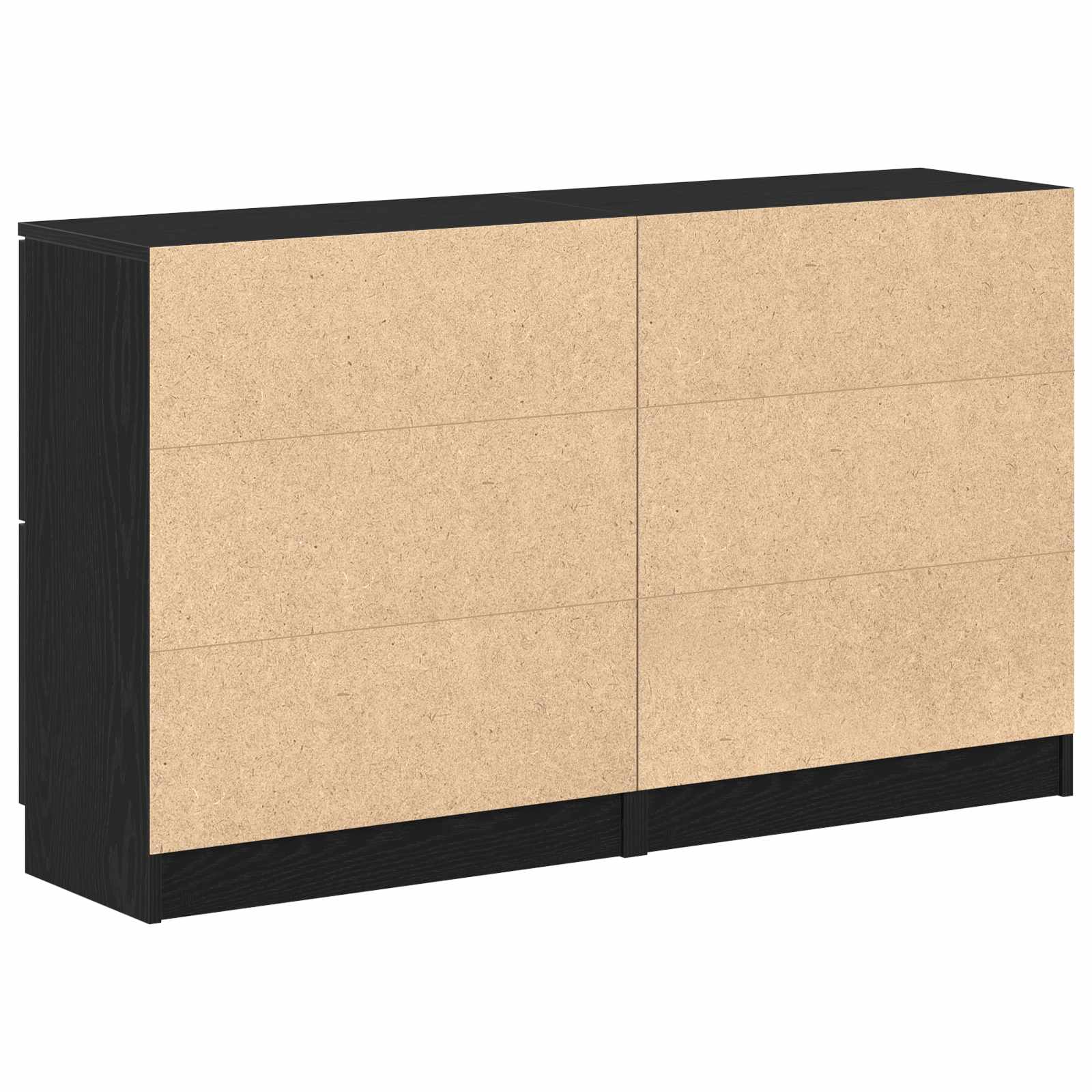 Kreveta 2 pcs Crni hrast 60 x 30 x 70 cm Konstruirano drvo